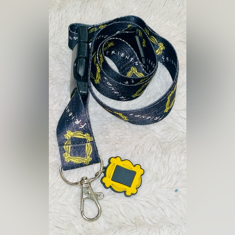 NWOT Licensed Friends Picture Frame Breakaway Lanyard/Detachable Clip